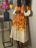LILLY ORANGE FLORAL DRESS