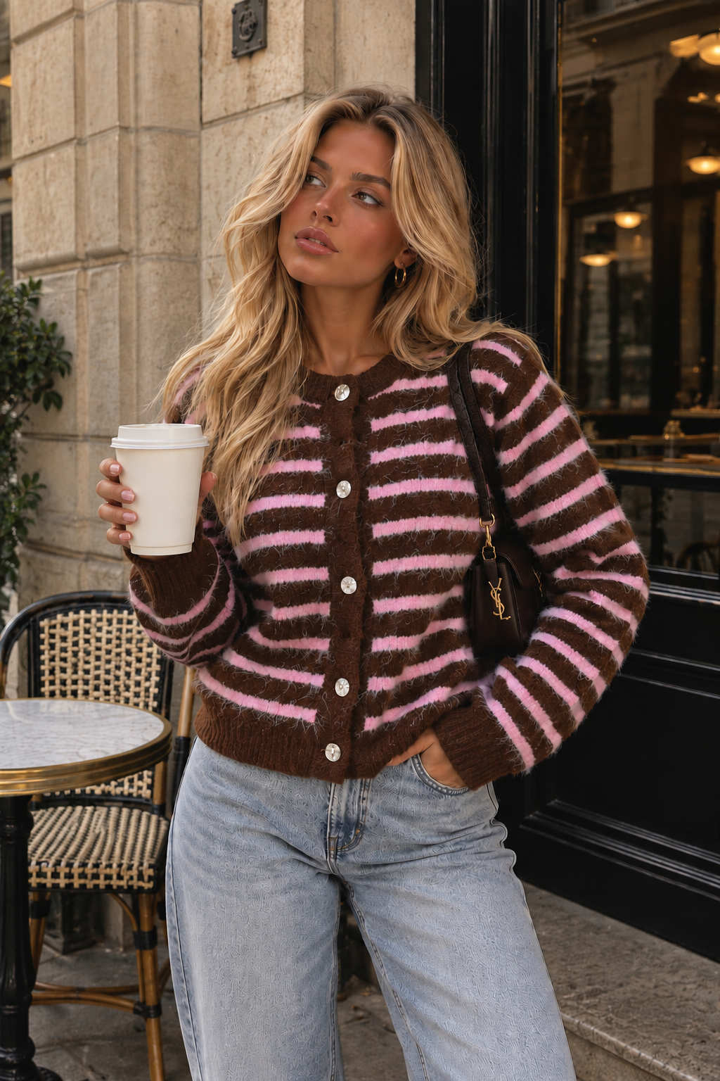 BILLY STRIPED CARDIGAN