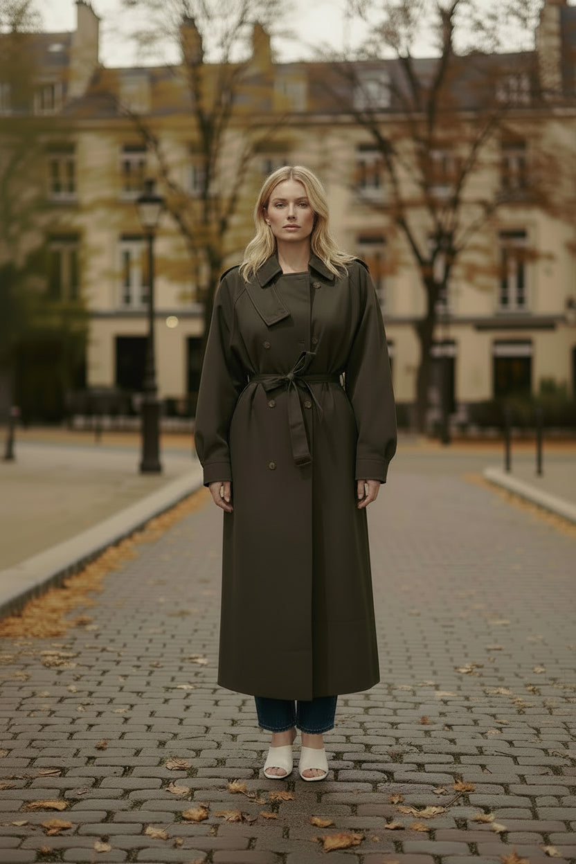 GIOYA BROWN TRENCHCOAT