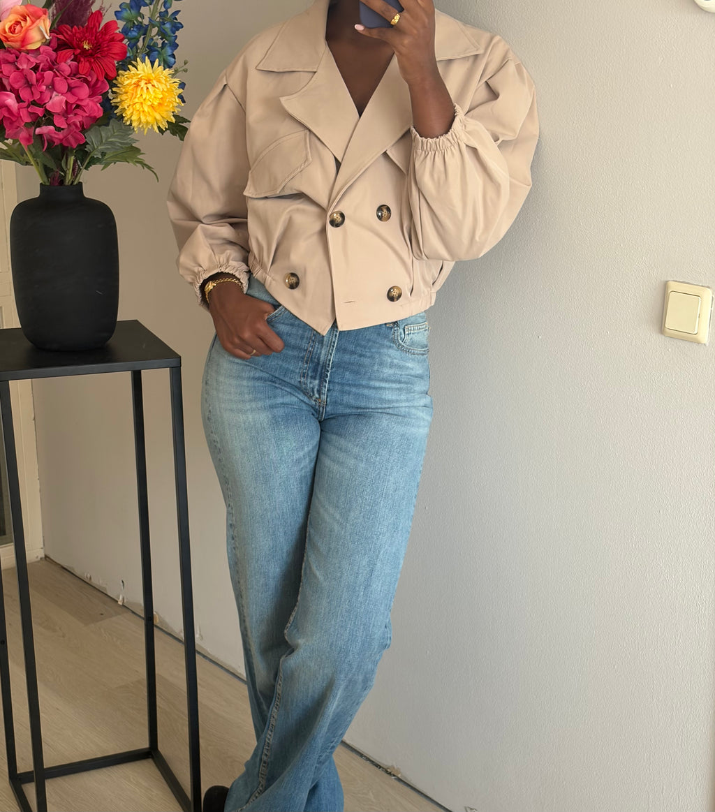 MEA CROPPED TRENCHCOAT