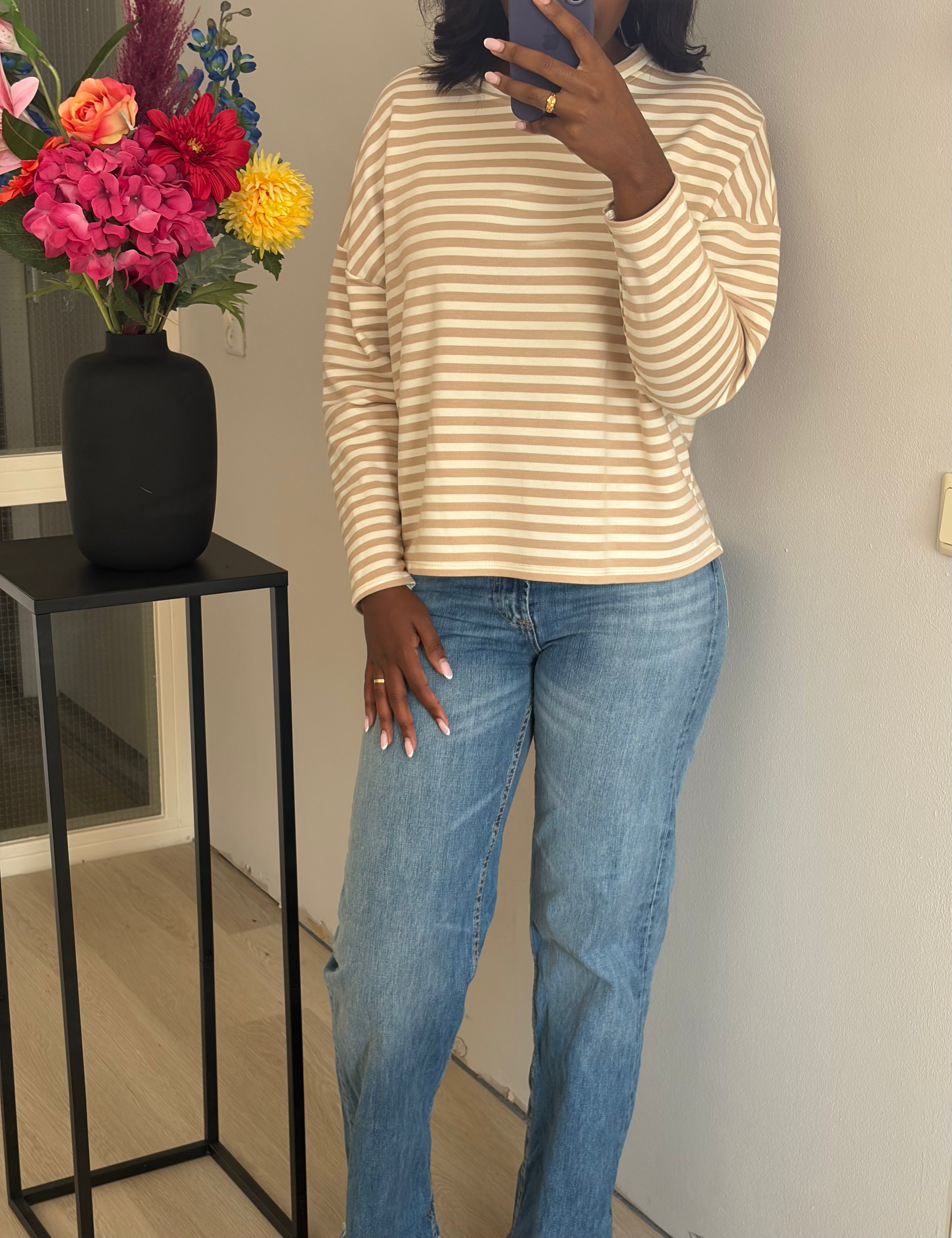 LOLA BEIGE LONGSLEEVE STRIPES